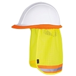 Lightweight Breathable Mesh Sun Shade, For Use With Hard Hat, Universal, Polyester, Yellow