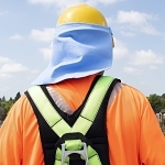 Absorbent Cooling Neck Shade, For Use With Hard Hat, Elastic Binding Attachment