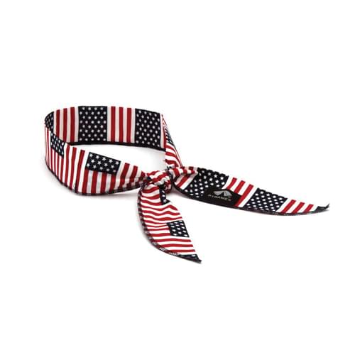 Evaporative Non-Rated Cooling Beaded Bandana, Universal, Blue Paisley/Gray Paisley/Royal Blue/Red Paisley