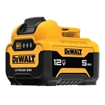 Battery With Fuel Gauge 3-LED Charge Indicator, 5 Ah Li-Ion Battery, 12 V Charge