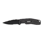 Heavy Duty Folding Pocket Knife, Serrated Blade, 88.9 mm L Blade, 4.5 mm Opening