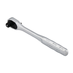 Ratchet, 1/2 in Drive, 9.45 in OAL, Vanadium Steel, Polished Chrome, ANSI/ASME