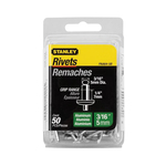  Medium Strength Blind Rivet, 3/16 in Dia, 1-1/2 in L, 1/4 in Grip, Aluminum
