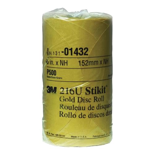 Stikit, Gold Disc Roll, 216U, 01432, P500, A-weight, 6 in, (15.24 cm)