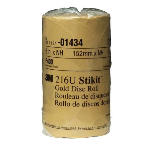 Stikit, Gold Disc Roll, 216U, 01434, P400, A-weight, 6 in (15.24 cm)