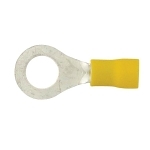 K-Spec Series Insulated Ring Terminal, 12 to 10 AWG Conductor, PVC, Yellow