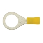 K-Spec Series Insulated Ring Terminal, 12 to 10 AWG Conductor, PVC, Yellow