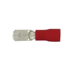 PVC Insulated Male Quick Disconnect/Slide Connector, 22 to 18 AWG Conductor, 0.187 x 0.032 in Tab, Brass