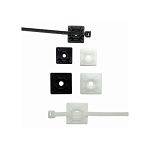 Cable Tie Mount, Indoor Mounting, Nylon, Natural