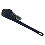 Pipe Wrench, 2-1/2 in Pipe, 18 in OAL, Blue Cast Iron Handle
