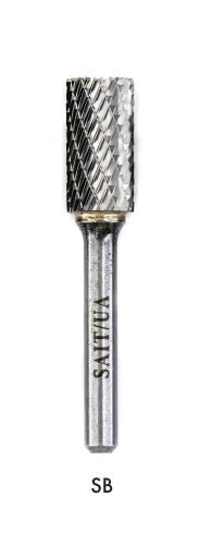 Carbide Bur, End Cut End, Cylindrical Head, 1/4 in Dia Head