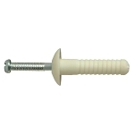 Screw Anchor, 1/4 in Dia, 1 in OAL, Nylon