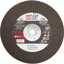 Type 1 Burr Free Portable Saw Cut-Off Wheel, 7 in Dia x 3/32 in THK