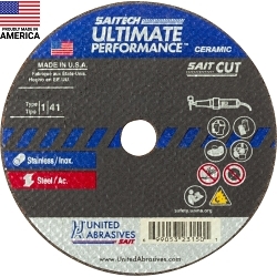 Ultimate Performance; High Performance Thin High Speed Cut-Off Wheel, 3 in Dia x 1/16 in THK
