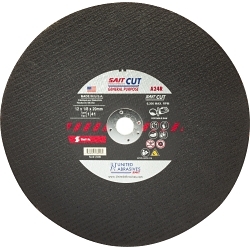 Type 1 Burr Free Portable Saw Cut-Off Wheel, 14 in Dia x 1/8 in THK