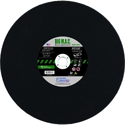 BIG M.A.C.; Type 1 Portable Saw Cut-Off Wheel, 12 in Dia x 1/8 in THK