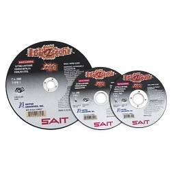 SaitZ-Tech; High Performance Thin High Speed Cut-Off Wheel, 5 in Dia x 0.09 in THK