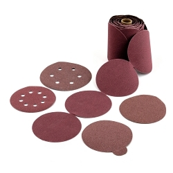 Type 3S Stearated Hook and Loop Disc, 5 in Dia, 80C Grit