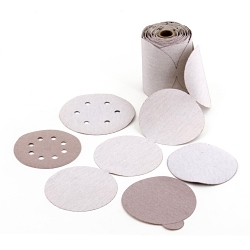 4S Open Coated PSA Abrasive Disc Roll, 5 in Dia Disc, 80 Grit