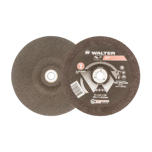  High Performance Depressed Center Wheel, 9 in Dia x 1/4 in THK, 24 Grit, Aluminum Oxide Abrasive