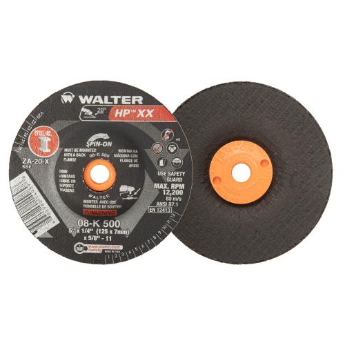  Premium Depressed Center Wheel, 5 in Dia x 1/4 in THK, 20 Grit, Aluminum Oxide Abrasive