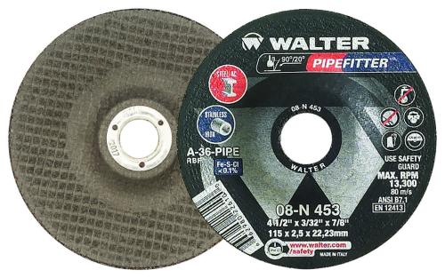 PIPEFITTER; Depressed Center Wheel, 4-1/2 in Dia x 3/32 in THK