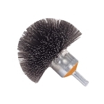 Spherical End Brush, 2 in Dia Brush, Crimped Filament/Wire