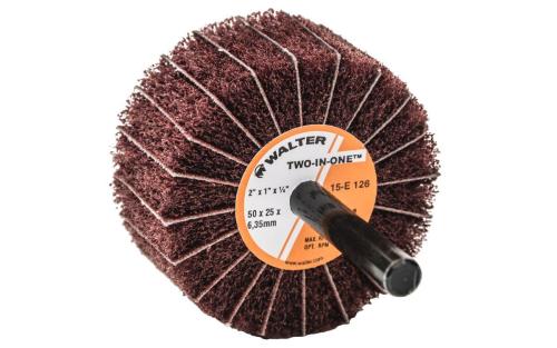  X-Fine Grit Mounted Flap Wheel, 2 in Dia Wheel, 1 in W Face, 220 Grit