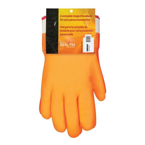 Zenith Heavy Weight Chemical-Resistant Gloves, L/SZ 9 Orange