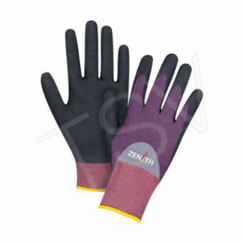 Zenith ZX-2 Premium Grade General Purpose Gloves, L Black/Gray/Purple