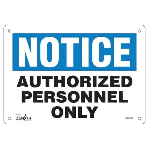 English Facility Sign