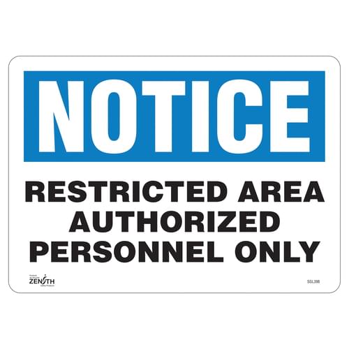 English Facility Sign