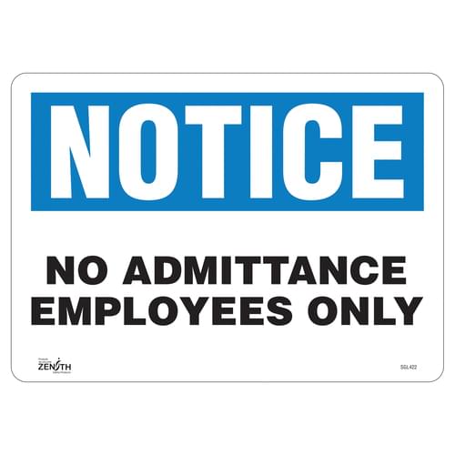 English Facility Sign