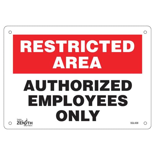 English Facility Sign