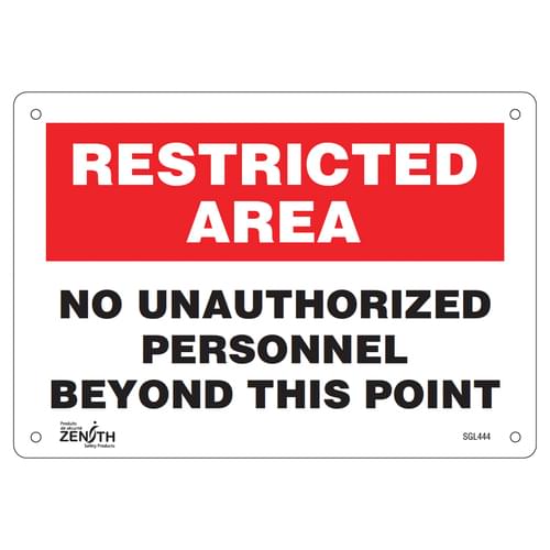 English Facility Sign