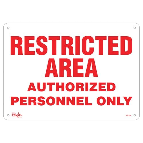 English Facility Sign