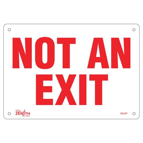 Admittance and Exit Sign