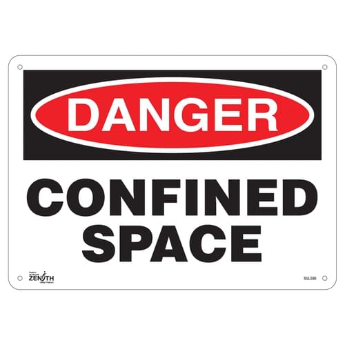 English Confined Space Sign