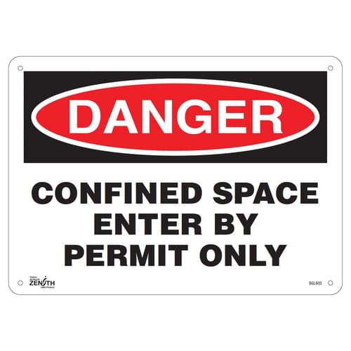 English Confined Space Sign