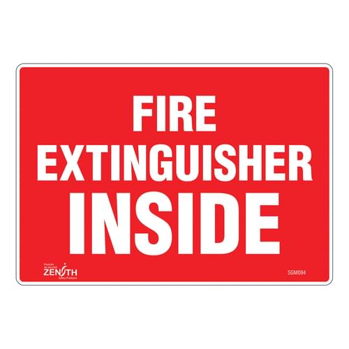 English Fire and Emergency Sign