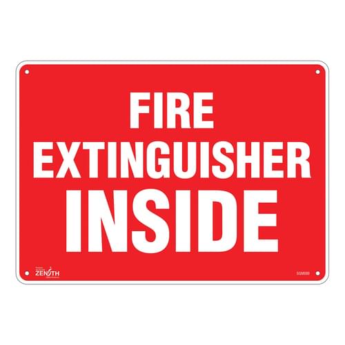 English Fire and Emergency Sign
