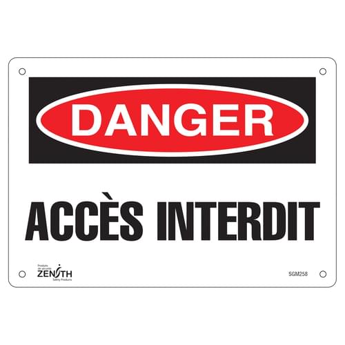 French Facility Sign