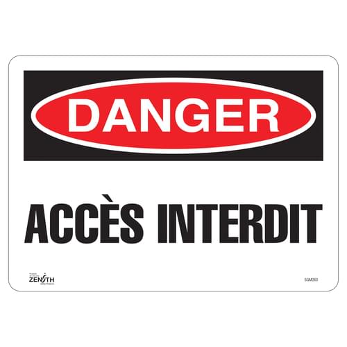 French Facility Sign