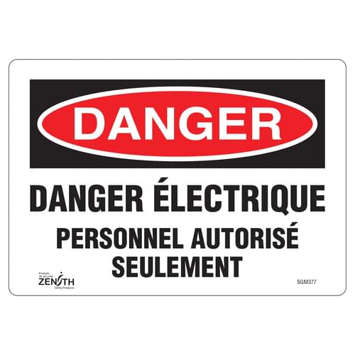 French Facility Sign