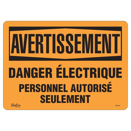 French Facility Sign