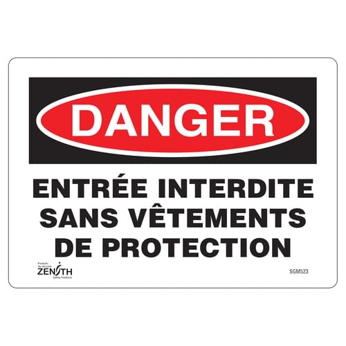 French Personal Protection Sign