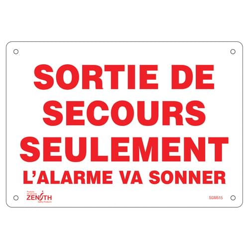 French Facility Sign