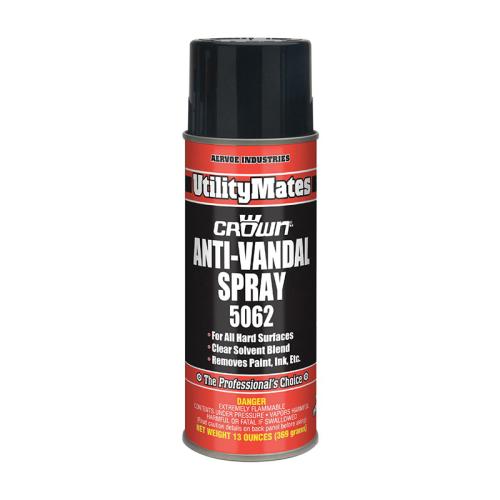 Anti-Vandal Spray, 16 oz Aerosol Can, Foam Form, Clear