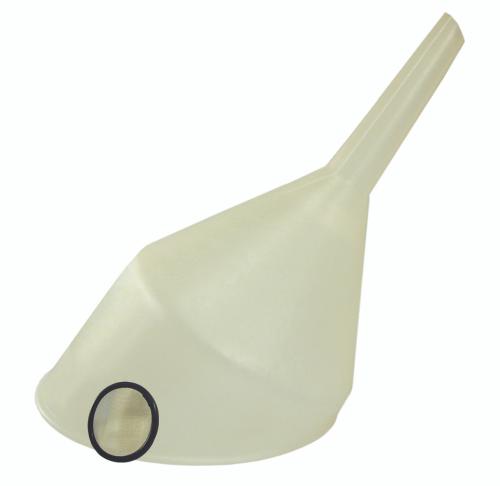 Plastic Tapered Funnel w/Filter 8"