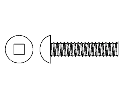 #10-32 x 1" Round, Machine Screws